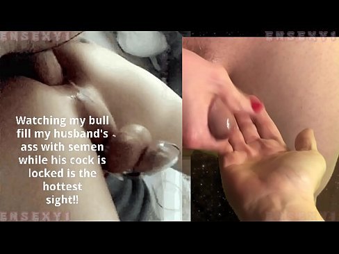 best of Chastity into faggot hubby fucking