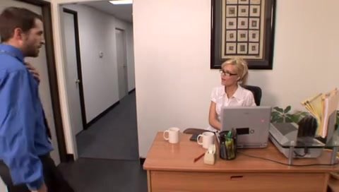 Office boss fucks secretary inside pussy