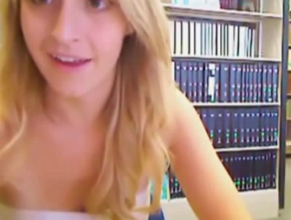 Library webcam masturbate